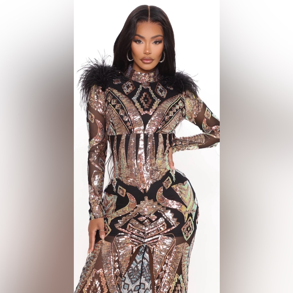 Fashion Nova Entourage Sequin Maxi Dress - Picture 5 of 7